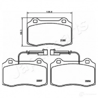 Тормозные колодки, комплект JAPANPARTS pa0201af 1437476349 3FL XHD5 - Изображение 2
