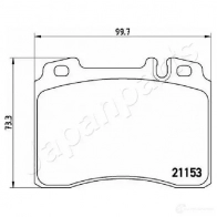 Тормозные колодки, комплект JAPANPARTS 1437476376 ETN BCD pa0506af - Изображение 2