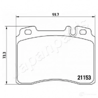 Тормозные колодки, комплект JAPANPARTS 1437476346 pa0505af 8Y9ISL L - Изображение 2