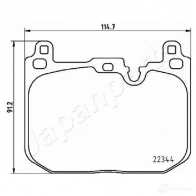 Тормозные колодки, комплект JAPANPARTS pa0135af Z 54CO 1437476348 - Изображение 2