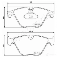 Тормозные колодки, комплект JAPANPARTS pa0126af A 1TM0 1437477432 - Изображение 2