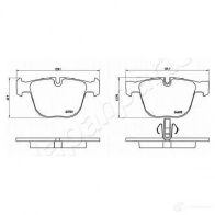 Тормозные колодки, комплект JAPANPARTS 23XLQ R 1437477480 pp0115af - Изображение 2