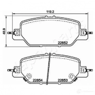 Тормозные колодки, комплект JAPANPARTS pp416af 1S63 Q 1438441142