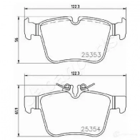 Тормозные колодки, комплект JAPANPARTS SLF 515 pp0507af 1437477399 - Изображение 2