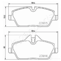 Тормозные колодки, комплект JAPANPARTS pa0130af IUW 6C 1437476429 - Изображение 2