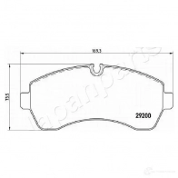 Тормозные колодки, комплект JAPANPARTS pa0539af JDH DQXJ 1437477115 - Изображение 2