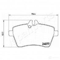 Тормозные колодки, комплект JAPANPARTS pa0502af 5YM ZJ 1437476434 - Изображение 2