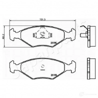 Тормозные колодки, комплект JAPANPARTS OCTI F pa0226af 1437476443 - Изображение 2