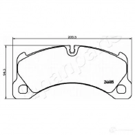 Тормозные колодки, комплект JAPANPARTS DQJ9S PG 1437477065 pa0948af - Изображение 2