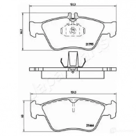 Тормозные колодки, комплект JAPANPARTS T 89KUWB pa0508af 1437477477 - Изображение 2