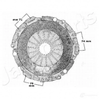 Комплект сцепления JAPANPARTS kf1034 3S I6ZZ 1487763 8033001672565 - Изображение 3