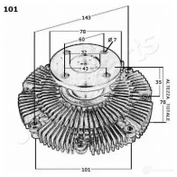 Вискомуфта JAPANPARTS 1500682 8033001311921 vc101 LO7 LG1 - Изображение 3