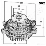 Вискомуфта JAPANPARTS ST8QDG vc502 1500716 V C-502 - Изображение 3