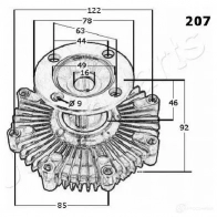 Вискомуфта JAPANPARTS 1500699 VC-20 7 3LOFA5 vc207 - Изображение 3