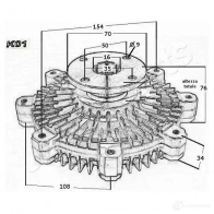 Вискомуфта JAPANPARTS N JE2C vck01 1500756 8033001429671 - Изображение 3
