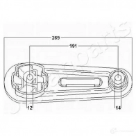 Подушка двигателя JAPANPARTS 8033001777444 CK0G Z 1495825 ru195 - Изображение 2