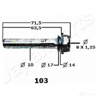 Ремкомплект суппорта JAPANPARTS XZPT JDG 8033001878653 kz103 1489982 - Изображение 2