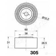 Натяжитель ремня ГРМ JAPANPARTS 8033001013924 UZ TA3 be305 1476546 - Изображение 2