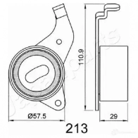 Натяжитель ремня ГРМ JAPANPARTS be213 8033001013559 1476498 QNE 6NY - Изображение 2