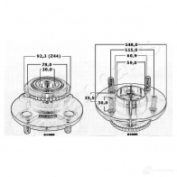 Подшипник ступицы колеса, комплект JAPANPARTS M3M1P 9T 1489385 kk21039 8033001103366 - Изображение 3