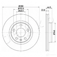 Тормозной диск JAPKO 8052553169644 T4ZD8 Q 1232081659 60k24 - Изображение 2