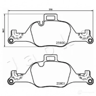 Тормозные колодки, комплект JAPKO H06AQ WA 1438441227 500128 - Изображение 2