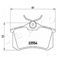 Тормозные колодки, комплект JAPKO 03WZRI F 510700 1437478591 - Изображение 2