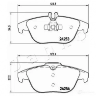 Тормозные колодки, комплект JAPKO 510505 1437478622 CHW E7 - Изображение 2