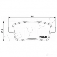Тормозные колодки, комплект JAPKO TL SDRG 1437478318 510703 - Изображение 2