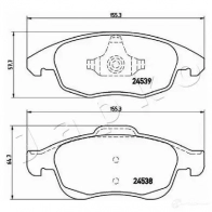 Тормозные колодки, комплект JAPKO QA5U GR 500603 1438441491 - Изображение 2