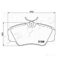 Тормозные колодки, комплект JAPKO J NVI2 500409 1438441498 - Изображение 2