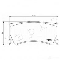 Тормозные колодки, комплект JAPKO FQ5T0U G 1438441569 500656 - Изображение 2