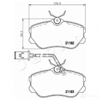 Тормозные колодки, комплект JAPKO Z VS2I 500206 1438441570 - Изображение 2