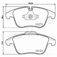 Тормозные колодки, комплект JAPKO 500339 1438441629 JV MIP - Изображение 2