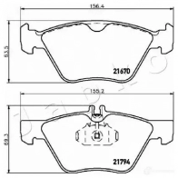 Тормозные колодки, комплект JAPKO WI5HFZ U 1438441635 500520 - Изображение 2
