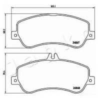 Тормозные колодки, комплект JAPKO IL7O Q 1438441769 500534 - Изображение 2
