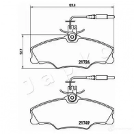 Тормозные колодки, комплект JAPKO 500650 1438441772 9UJI R0 - Изображение 2