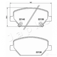 Тормозные колодки, комплект JAPKO 500418 ZG UPVB 1438441908
