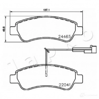 Тормозные колодки, комплект JAPKO 510609 U WK99 1437523642 - Изображение 2