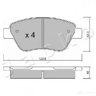 Тормозные колодки, комплект JAPKO U W8UKB 500248 1438442035 - Изображение 2