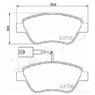 Тормозные колодки, комплект JAPKO ZPK WT6W 500624 1438442047 - Изображение 2