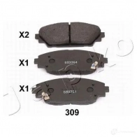 Тормозные колодки, комплект JAPKO 38 HUT 8052553015378 50309 3235860 - Изображение 2
