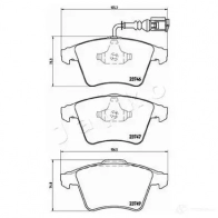 Тормозные колодки, комплект JAPKO X6 W9ZBM 500954 1437523465 - Изображение 2