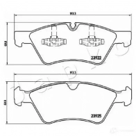 Тормозные колодки, комплект JAPKO G DV59T 1437478616 500528 - Изображение 2
