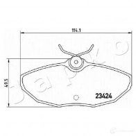 Тормозные колодки, комплект JAPKO 510310 1438442093 LG7WC 4C - Изображение 2