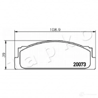 Тормозные колодки, комплект JAPKO 500249 WNSWN BI 1438442099 - Изображение 2