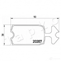 Тормозные колодки, комплект JAPKO WG7YS G 500648 1438442105 - Изображение 2