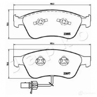 Тормозные колодки, комплект JAPKO K SB9O4 1437478621 500923 - Изображение 2