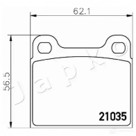 Тормозные колодки, комплект JAPKO 500330 OYJ OK5L 1438442141 - Изображение 2