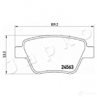 Тормозные колодки, комплект JAPKO 510902 HX657 1U 1437520653 - Изображение 2